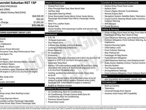 Used 2023 Chevrolet Suburban RST AWD/4WD image 36