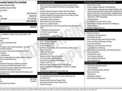 Used 2022 Hyundai Santa Fe Limited w/ Cargo Package FWD image 7