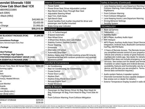 Used 2024 Chevrolet Silverado 1500 Custom w/ Turbomax Blackout Package RWD image 12