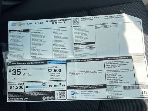 Used 2016 Chevrolet Cruze LS image 18