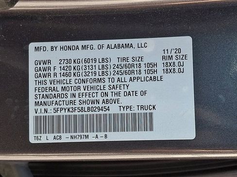 Used 2020 Honda Ridgeline RTL image 28