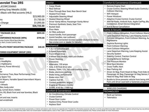 Used 2024 Chevrolet Trax RS w/ Sunroof Package image 6