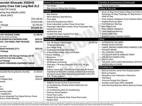 Used 2026 Chevrolet Silverado 3500 High Country w/ Technology Package AWD/4WD image 16