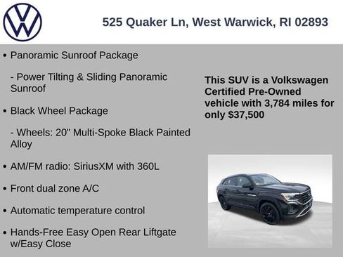 Certified 2025 Volkswagen Atlas Cross Sport SE w/ Panoramic Sunroof Package image 7