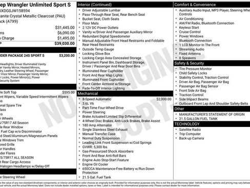 Used 2018 Jeep Wrangler Unlimited Sport S image 2