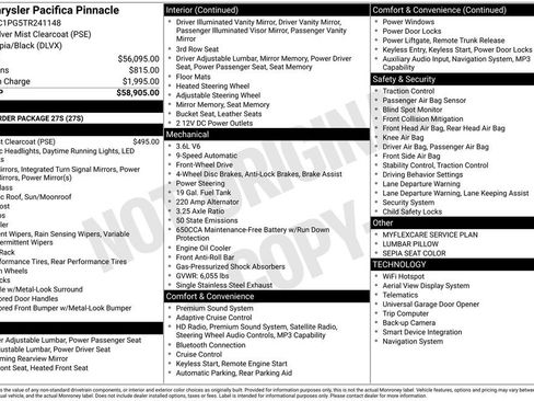 New 2026 Chrysler Pacifica Pinnacle FWD image 3