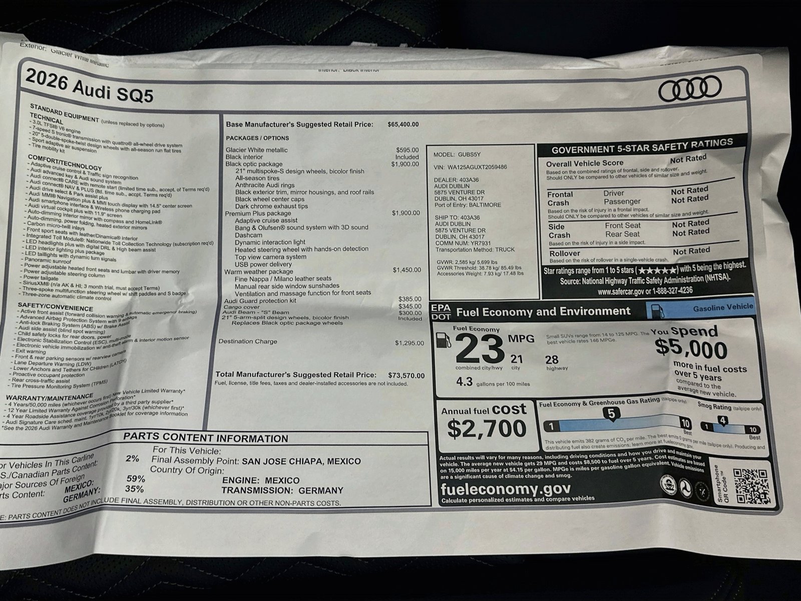 New 2026 Audi SQ5 Premium Plus AWD/4WD image 49