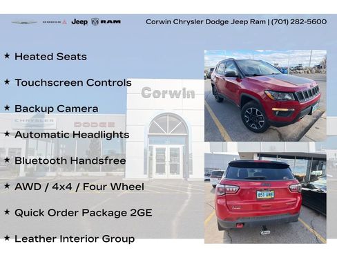 Used 2020 Jeep Compass Trailhawk w/ Leather Interior Group AWD/4WD image 8
