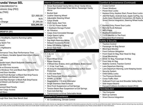 Used 2024 Hyundai Venue SEL image 31