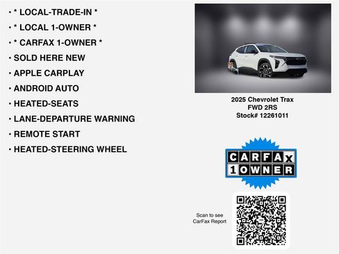 Certified 2025 Chevrolet Trax RS w/ Driver Confidence Package image 7