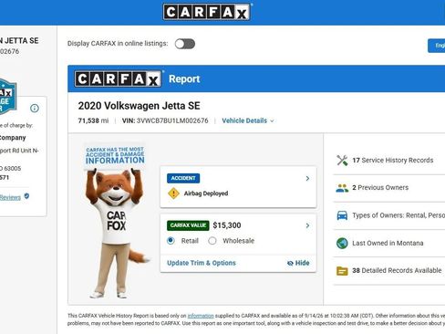 Used 2020 Volkswagen Jetta SE FWD image 2