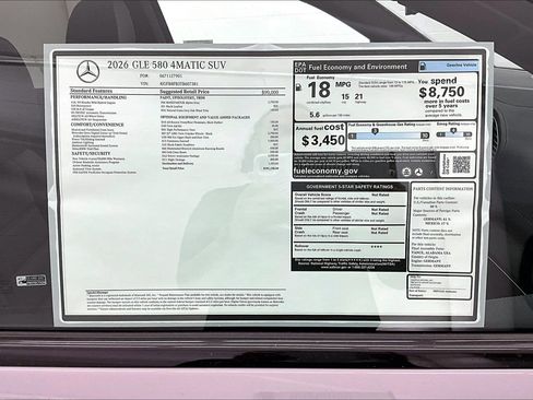 New 2026 Mercedes-Benz GLE 580 4MATIC image 17
