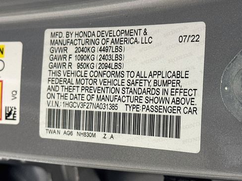 Used 2022 Honda Accord Sport image 12