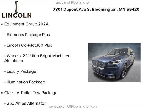 Used 2020 Lincoln Aviator Reserve w/ Equipment Group 202A AWD/4WD image 9