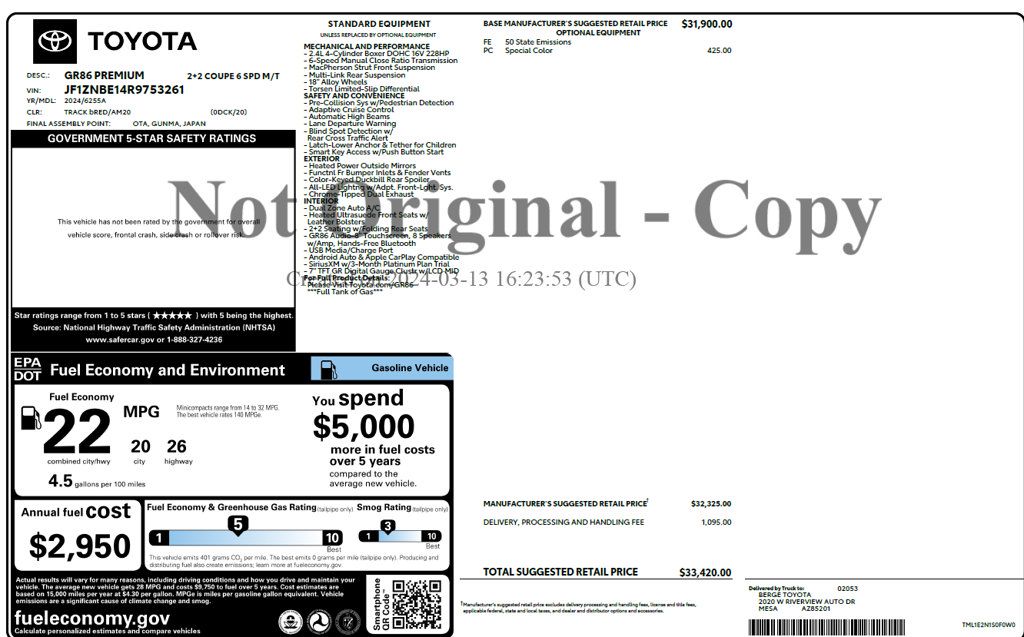 Used 2024 Toyota GR86 Premium RWD image 4