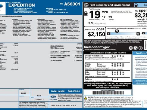 Used 2020 Ford Expedition XLT w/ Equipment Group 202A RWD image 2
