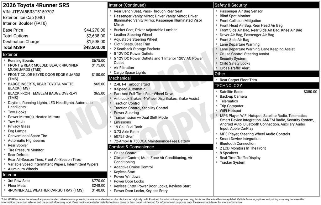 New 2026 Toyota 4Runner SR5 AWD/4WD image 26