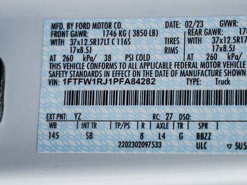 Used 2023 Ford F150 Raptor w/ Equipment Group 802A Raptor R AWD/4WD image 30