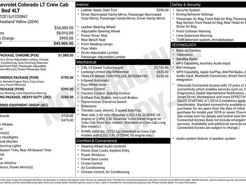 Used 2018 Chevrolet Colorado LT w/ Luxury Package, Chrome AWD/4WD image 11