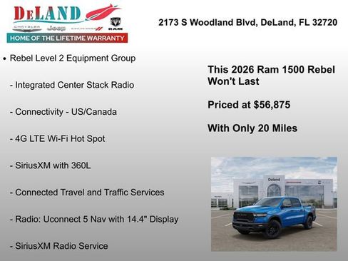 New 2026 RAM 1500 Rebel w/ Rebel Level 2 Equipment Group image 33