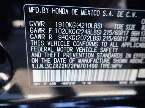 Certified 2023 Honda HR-V EX-L image 34