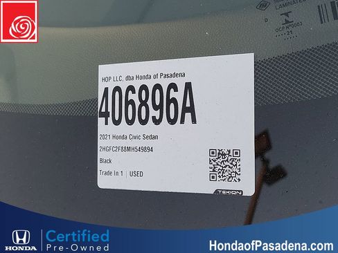 Certified 2021 Honda Civic Sport image 32