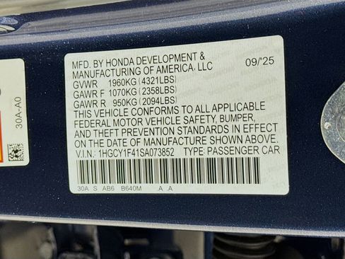 New 2025 Honda Accord SE image 33