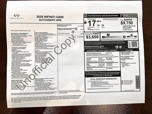 New 2026 INFINITI QX80 Autograph AWD/4WD image 52