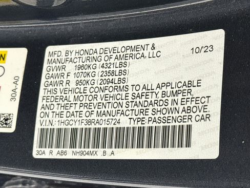 Certified 2024 Honda Accord EX image 31