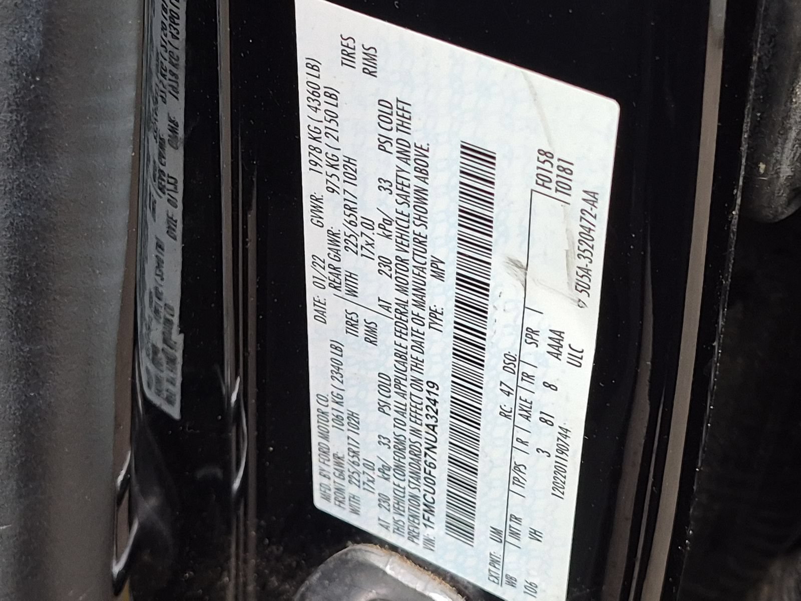 Used 2022 Ford Escape S FWD image 23