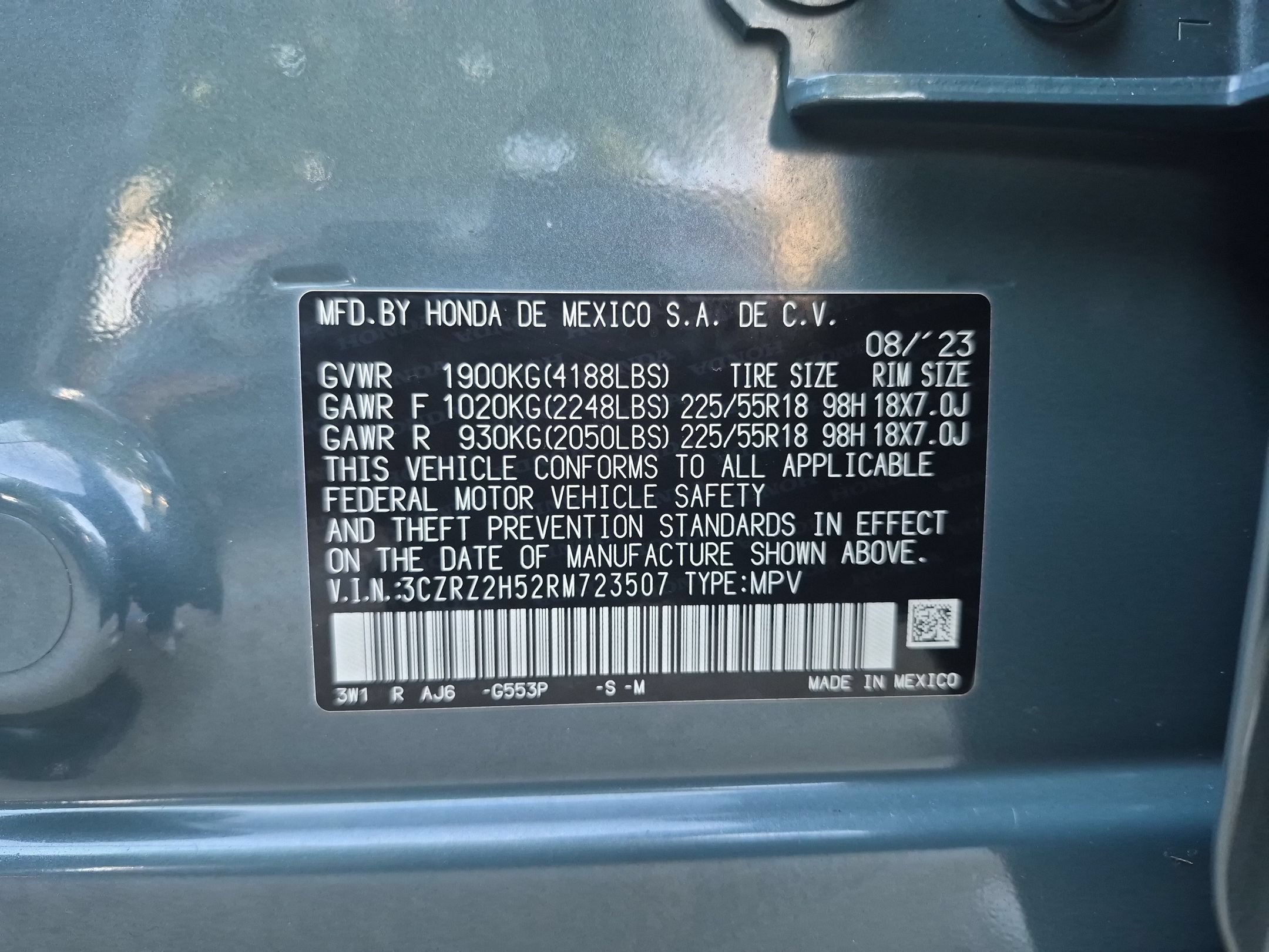 Certified 2024 Honda HR-V Sport image 34