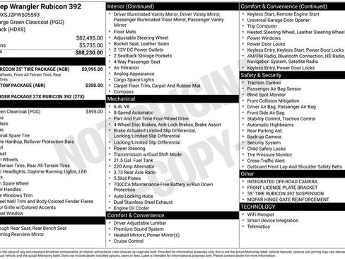 Used 2023 Jeep Wrangler Unlimited Rubicon 392 w/ Xtreme Recon 35" Tire Package image 30