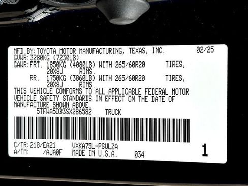 New 2025 Toyota Tundra Limited AWD/4WD image 25