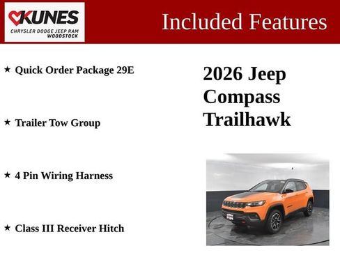 New 2026 Jeep Compass Trailhawk w/ Trailer Tow Group AWD/4WD image 3