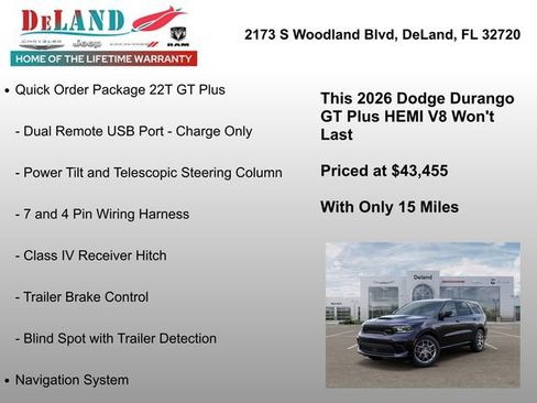 New 2026 Dodge Durango GT image 25