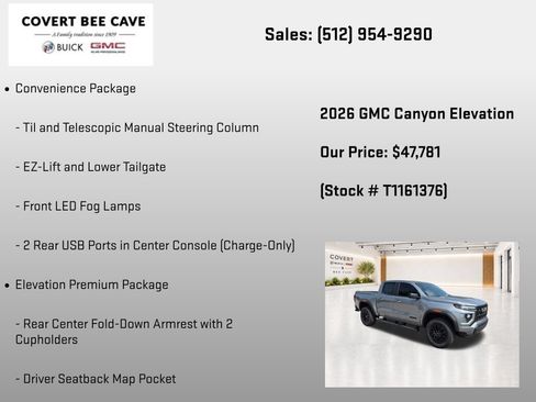 New 2026 GMC Canyon Elevation w/ Convenience Package AWD/4WD image 20