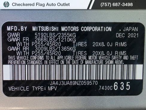 Used 2022 Mitsubishi Outlander SEL Black Edition image 50