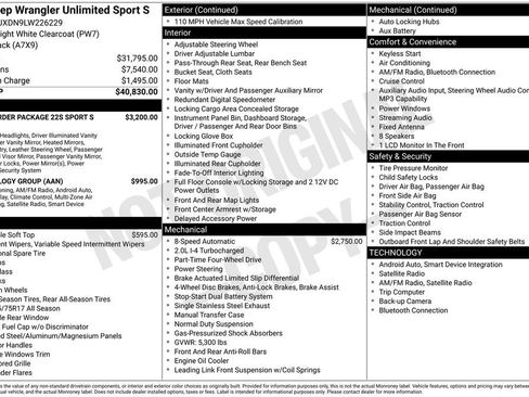 Certified 2020 Jeep Wrangler Unlimited Sport S AWD/4WD image 40