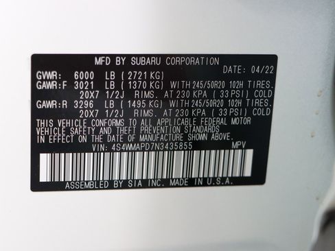 Used 2022 Subaru Ascent Limited w/ Technology Package image 39