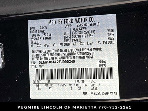 New 2026 Lincoln Nautilus Premier w/ Equipment Group 102A image 34