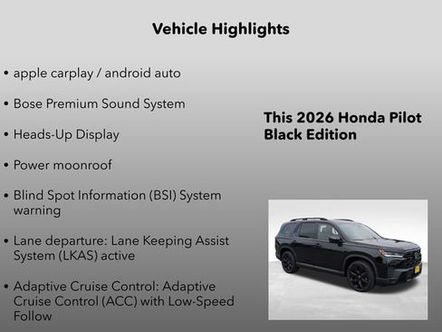 New 2026 Honda Pilot Black Edition image 33