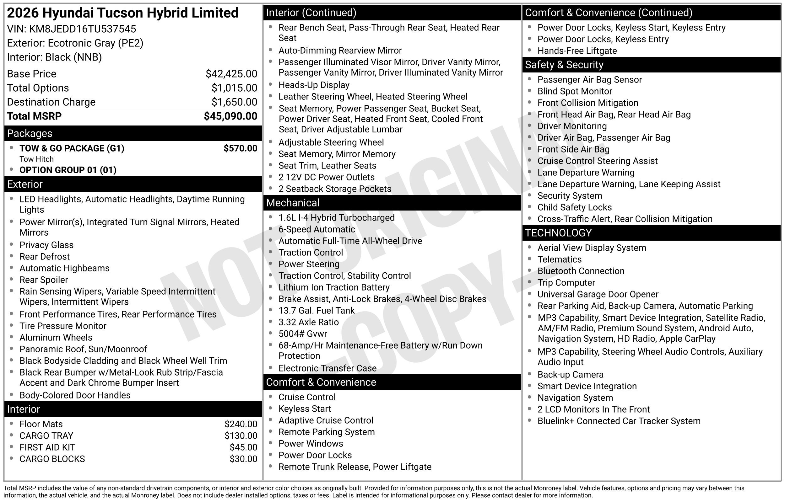 New 2026 Hyundai Tucson Limited w/ Tow & Go Package AWD/4WD image 3