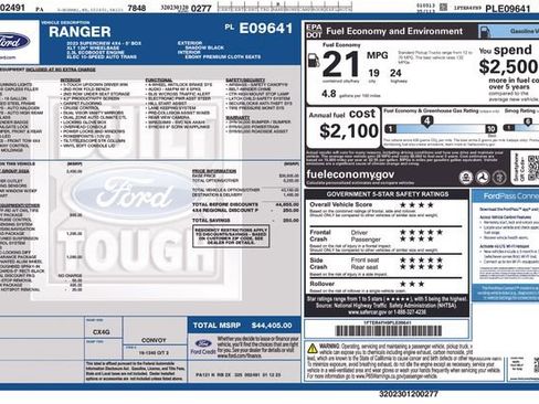 Certified 2023 Ford Ranger XLT w/ Equipment Group 302A High image 10