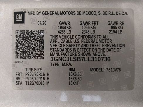Used 2020 Chevrolet Trax LT FWD image 33
