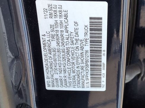 Used 2023 Honda Ridgeline RTL image 39