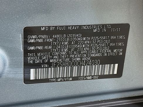 Used 2012 Subaru Forester 2.5X Premium w/ Rugged Pkg 1 image 12