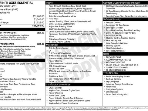 Used 2022 INFINITI QX55 Essential w/ Proassist Package image 34