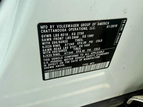 Used 2019 Volkswagen Atlas SE w/ Panoramic Sunroof Package AWD/4WD image 29