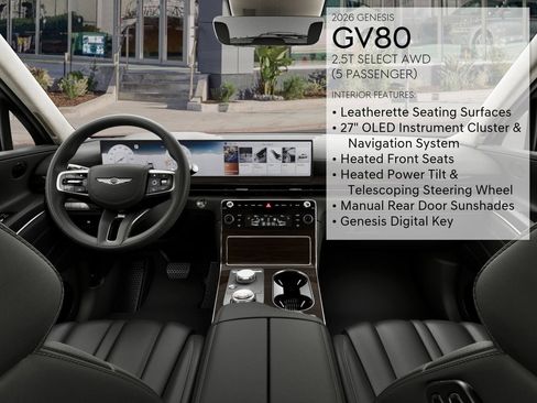 New 2026 Genesis GV80 2.5T Select AWD/4WD image 46