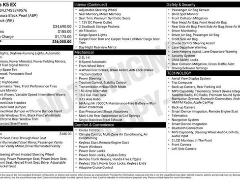 Used 2025 Kia K5 EX FWD image 35